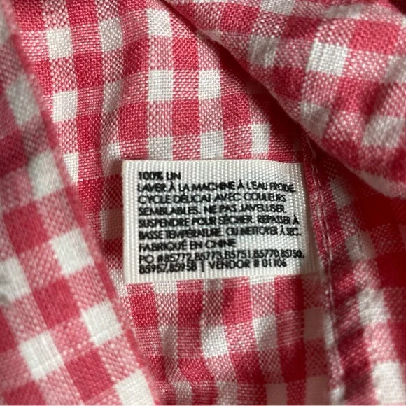 Club Monaco Gingham Check Shirt Pink Slim Fit Men Size L - Picture 7 of 16